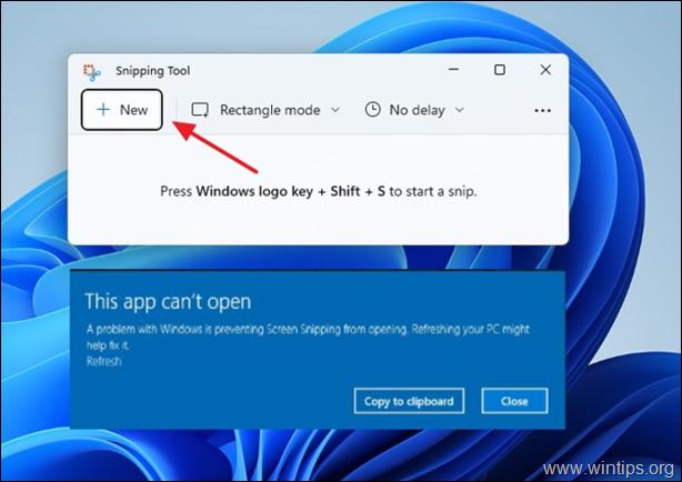 FIX: Error de la herramienta de recorte "Esta aplicación no puede abrirse" en Windows 11 (Solucionado)