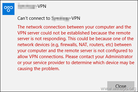 FIX: Nu se poate conecta la L2TP VPN în Windows 10 (Rezolvat)