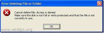 FIX: Fájl törlése nem lehetséges. A hozzáférés megtagadva (Unlocker)