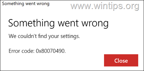 OPRAVA chyby 0x80070490: V aplikácii Windows Mail sa nám nepodarilo nájsť vaše nastavenia (vyriešené)