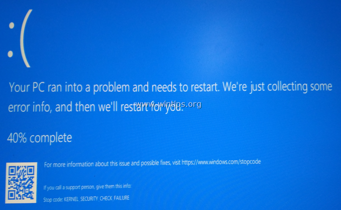 修正: Windows 10/8/8.1でカーネルセキュリティーチェックに失敗する。