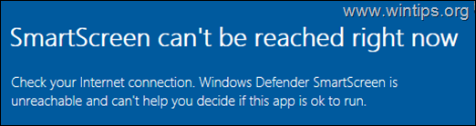 FIX: SmartScreeniin ei pääse juuri nyt Windows 10/11:ssä.