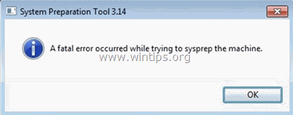 DÜZELTME: SysPrep Önemli hata: dwRet = 31, Makine geçersiz bir durumda veya kayıtlı durumu güncelleyemedik.