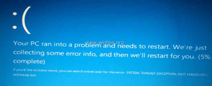 修正：Windows 10/8系统中未处理的系统异常（已解决）。