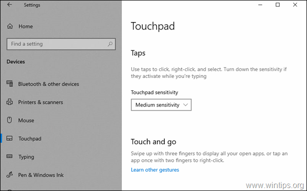 FIX: Configurações do TouchPad em falta no Windows 10.