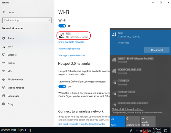 POPRAVEK: Wi-Fi je povezan, vendar ni dostopa do interneta v operacijskem sistemu Windows 10 (rešeno)