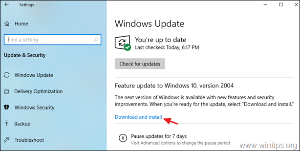修正：Windows 10 2004更新安装失败（已解决）