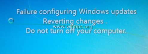 FIX: O Windows não pode arrancar após a instalação das actualizações (Windows 7/8/10)