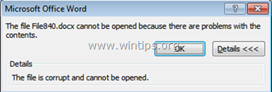 FIX: Word-Datei ist beschädigt und kann nicht geöffnet werden (beschädigte Word-Datei wiederherstellen)
