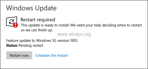 Windows 10 käimasoleva värskenduse tühistamine.