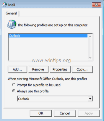 如何创建一个新的Outlook配置文件并导入Outlook数据（*.PST）。