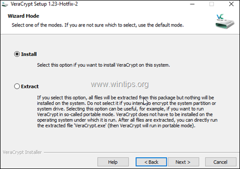 Cum să criptați unitatea C: cu VeraCrypt în Windows (toate versiunile).