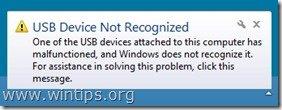 Sådan løser du problemet med USB-enheder, der ikke genkendes eller USB ikke er installeret.