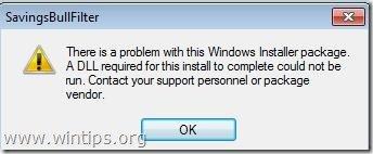 当你试图卸载一个程序时，如何解决 "Windows安装程序包DLL "问题