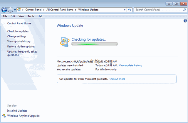 Hoe Windows Update problemen op te lossen in Windows 7/8/8.1 & Server 2008/2012.