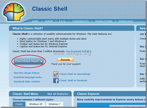 Wiederherstellung des klassischen "Startmenüs" in Windows 8 mit "Classic Shell"