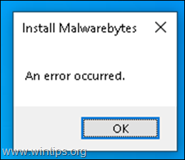 Rychlá oprava: Instalace Malwarebytes Došlo k chybě. (Vyřešeno)