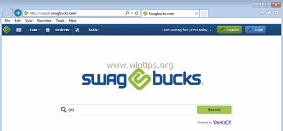 Poista Swagbucks.com-haku & SwagBucks-työkalupalkki (poisto-opas)